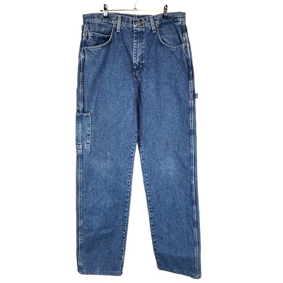 Bulwark Men FR Jeans Size 34 Blue Flame Resistant Carpenter Heavyweight Denim - Picture 1 of 12